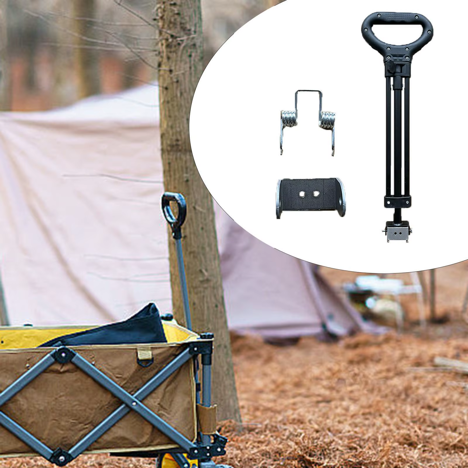 Poignée de traction pour chariot, accessoires portables de remplacement, poignée de chariot pliante