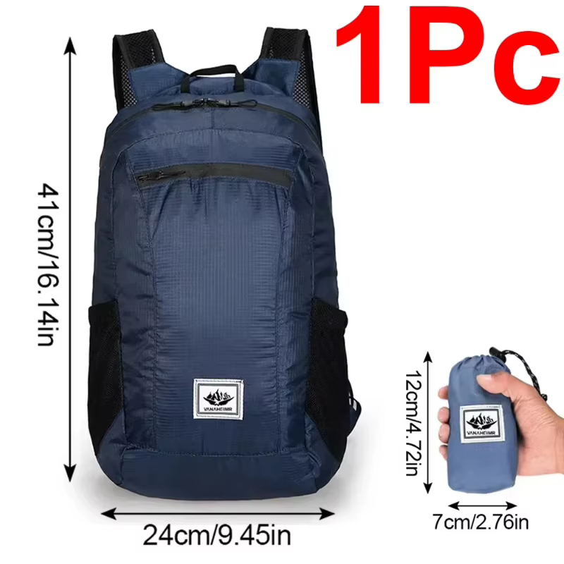 Sac de randonnée en plein air 20L, sac à dos léger et portable, pliable, étanche, ultraléger, pour f