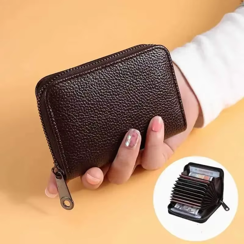 Porte-cartes multi-emplacements vintage, petit portefeuille pour femmes et hommes, porte-cartes de c