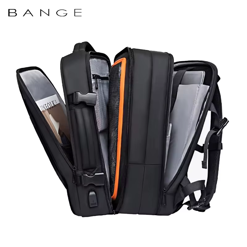 BANGE extensible hommes sac à dos étanche 17.3 pouces sac à dos pour ordinateur portable homme grand