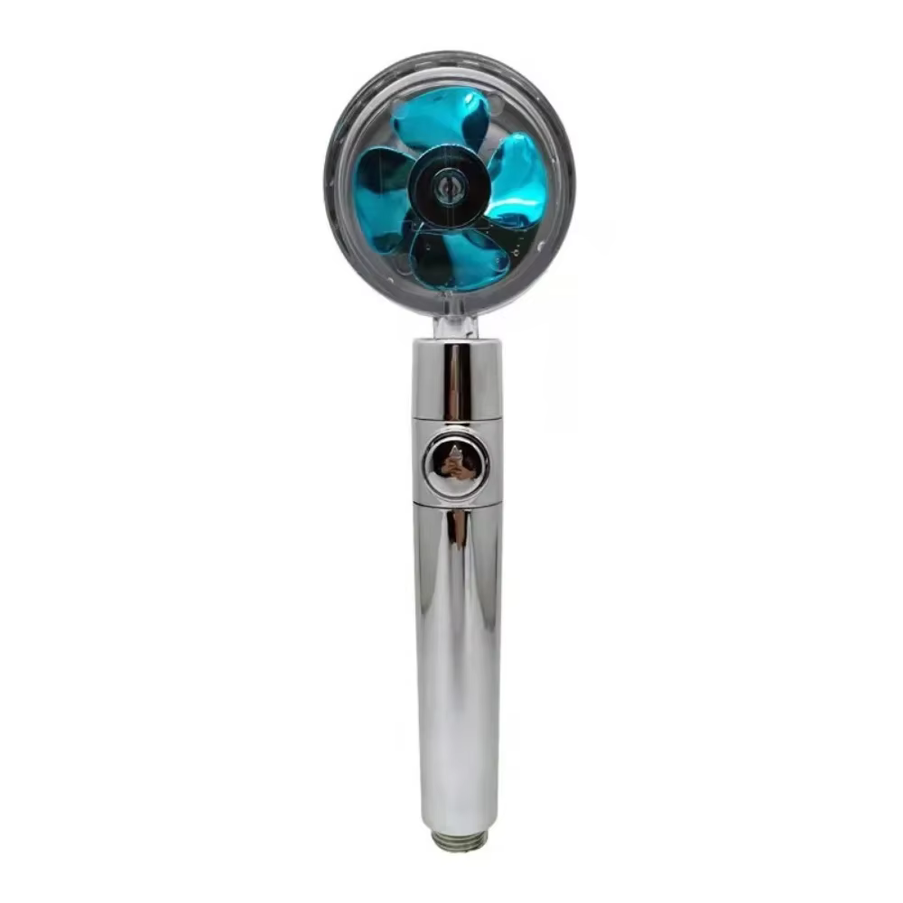 Pommeau de douche rotatif à 360 degrés, économiseur d'eau, avec petit ventilateur, buse de pulvérisa