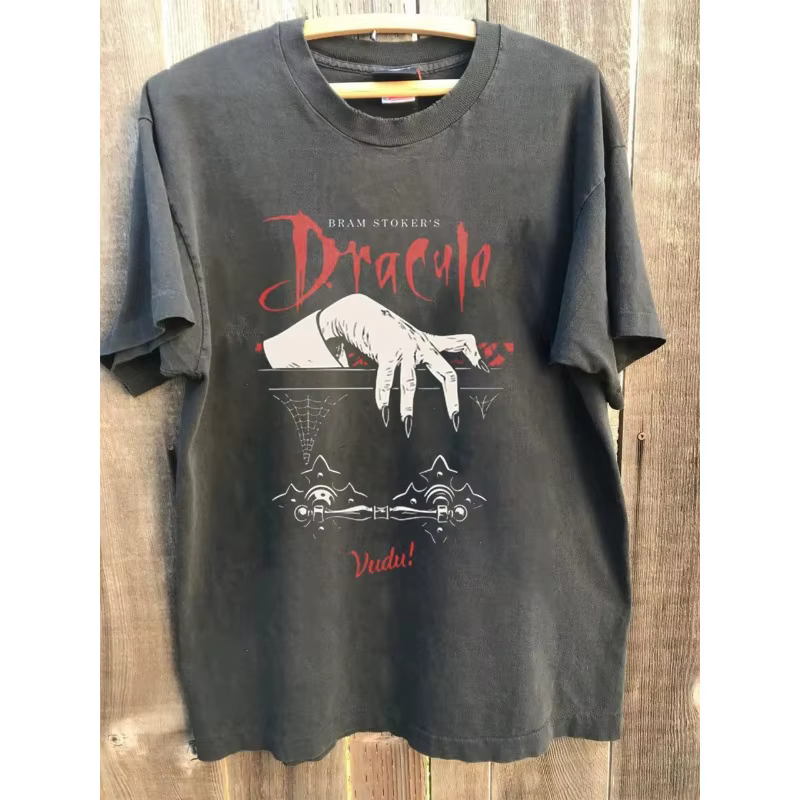 T-shirt Dracula : T-shirt décontracté rétro unisexe Y2K pour femmes, nouveau modèle d'été, film d'ho