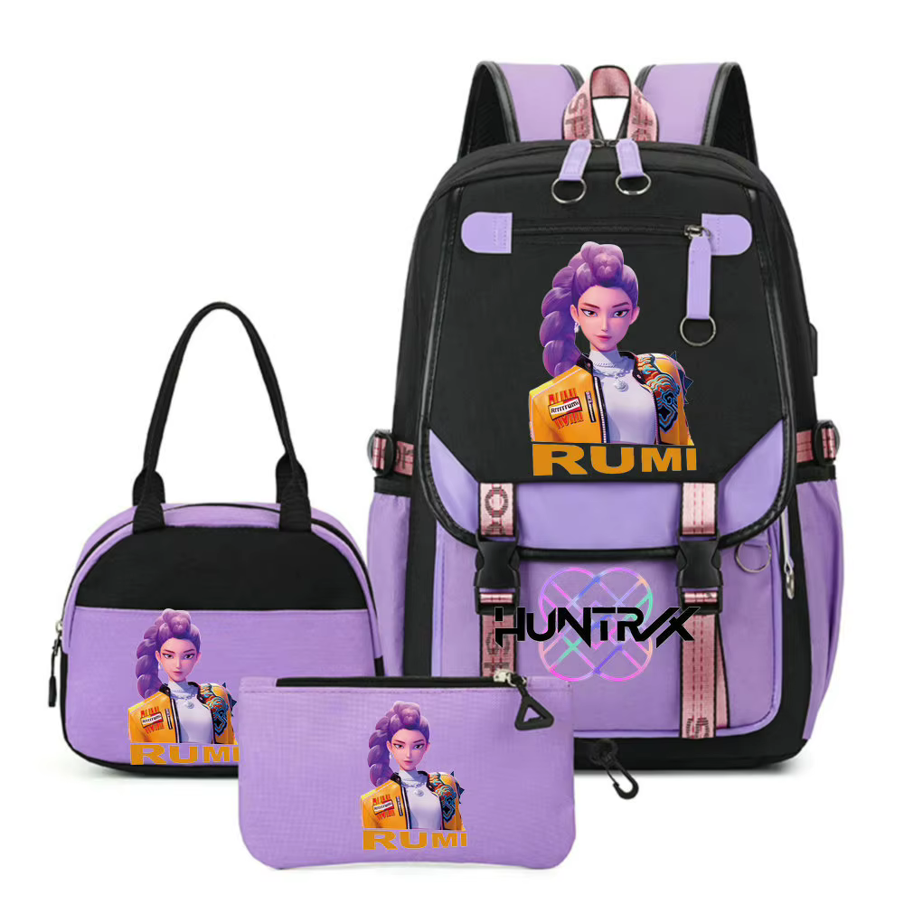 Nouveaux sacs à dos KPop Demon Hunters, sac d'école pour garçons et filles, sac à dos pour ordinateu