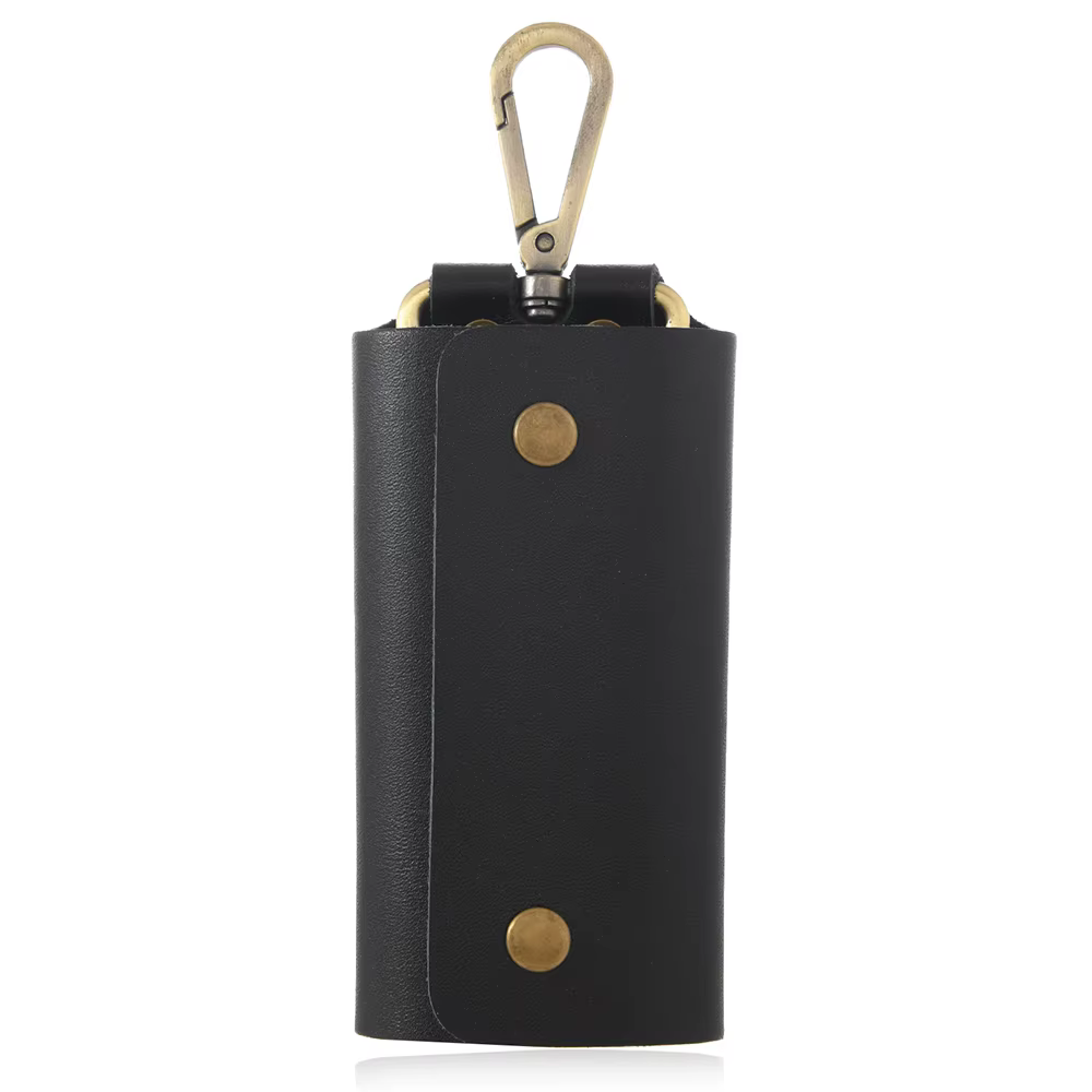 Porte-clés en cuir, organisateur de clés, portefeuille de rangement de clés en cuir véritable pour l