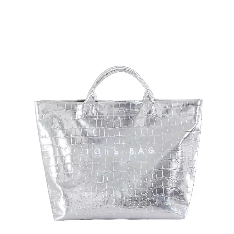 Sac fourre-tout Texture Crocodile, sac à main Hobo de luxe en papier Kraft PVC de grande capacité, s