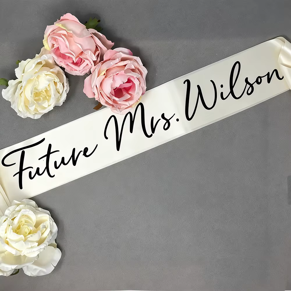 Écharpe personnalisée 'Future Mrs' pour enterrement de vie de jeune fille, fête prénuptiale, cadeau 
