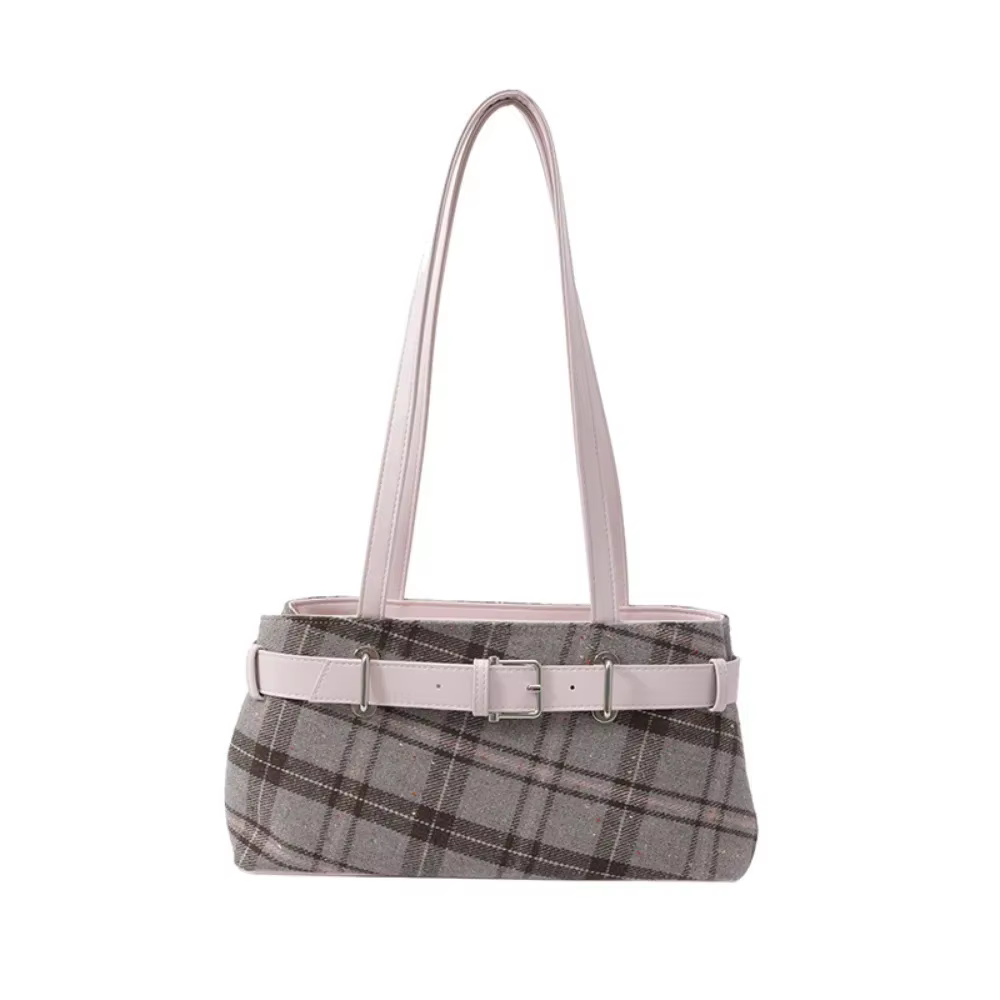 Nouveau sac à main Boho sac à bandoulière cloche pendentif léger sac fourre-tout Plaid femmes sac fe