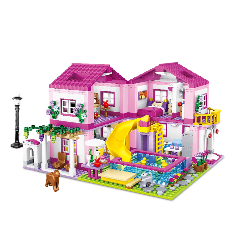 Amis ville rue vue maison vacances d'été Villa château modèle blocs de construction ensembles figuri