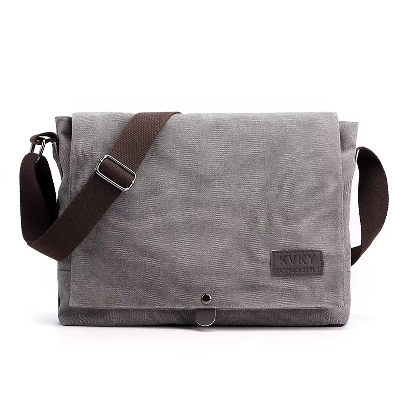 Sac à Bandoulière en Toile pour Homme, Sacoche Décontractée, Solide, Multifonction, Portable, Nouvel
