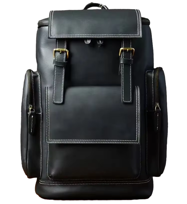 NASVA-Sac à dos en cuir vintage pour homme, sac de voyage, camping, école, bureau, sacoche pour ordi