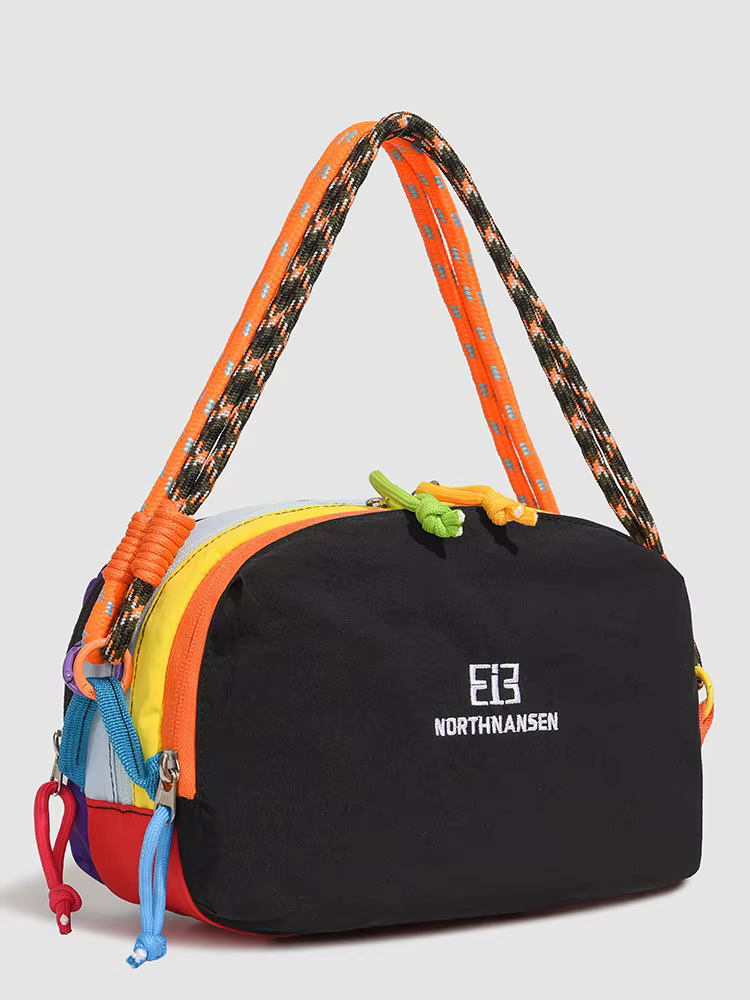 Nouveau modèle 2026 : Sac à bandoulière pour femme au design souple, color-block, sac Dopamine, sac 