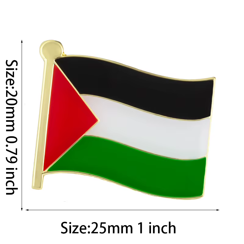 Badge de drapeau de la Palestine, broche de drapeau, épingle à revers de drapeau National, épingles 