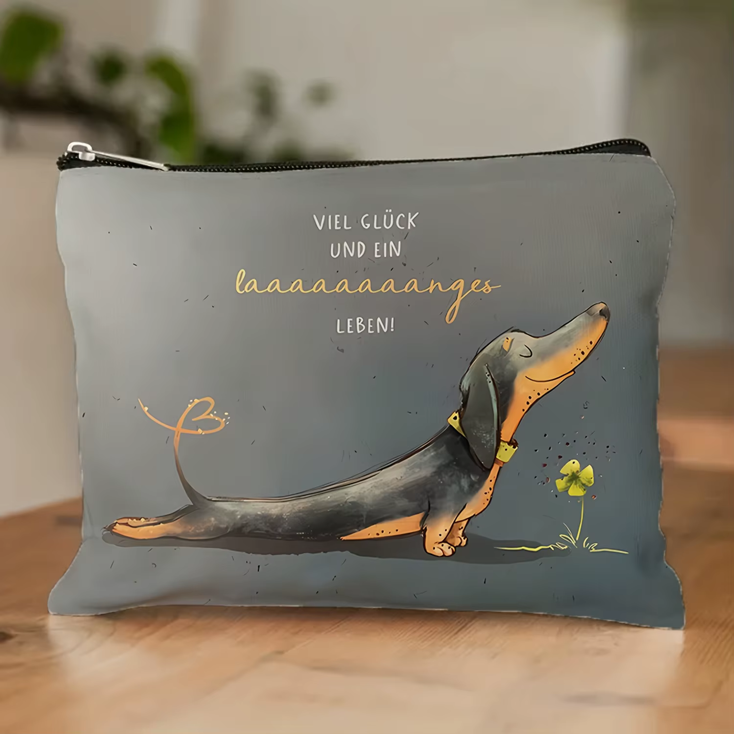 Un joli sac de maquillage teckel-sac de maquillage Portable multifonctionnel de grande capacité, pet