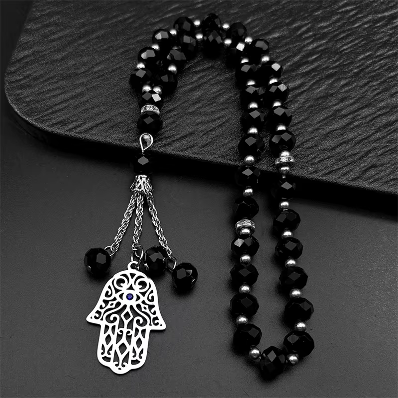 Pendentif de voiture Vintage arabe Hamsa pour femmes et hommes, amulette main de Fatima en acier ino