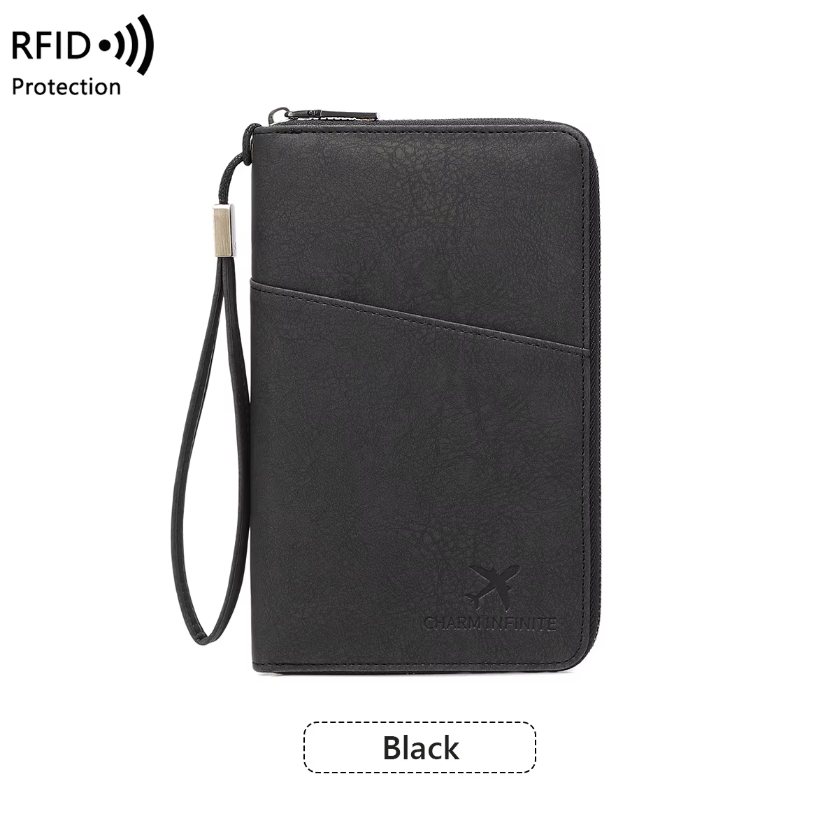 Porte-documents de voyage, sac de passeport multifonctionnel bloquant RFID avec portefeuille de rang
