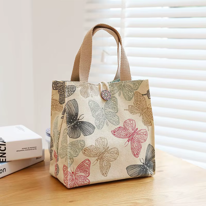 Sac Isotherme Grande Capacité pour Déjeuner, Style Sac à Main Moyen, Idéal pour le Travail, l'École,
