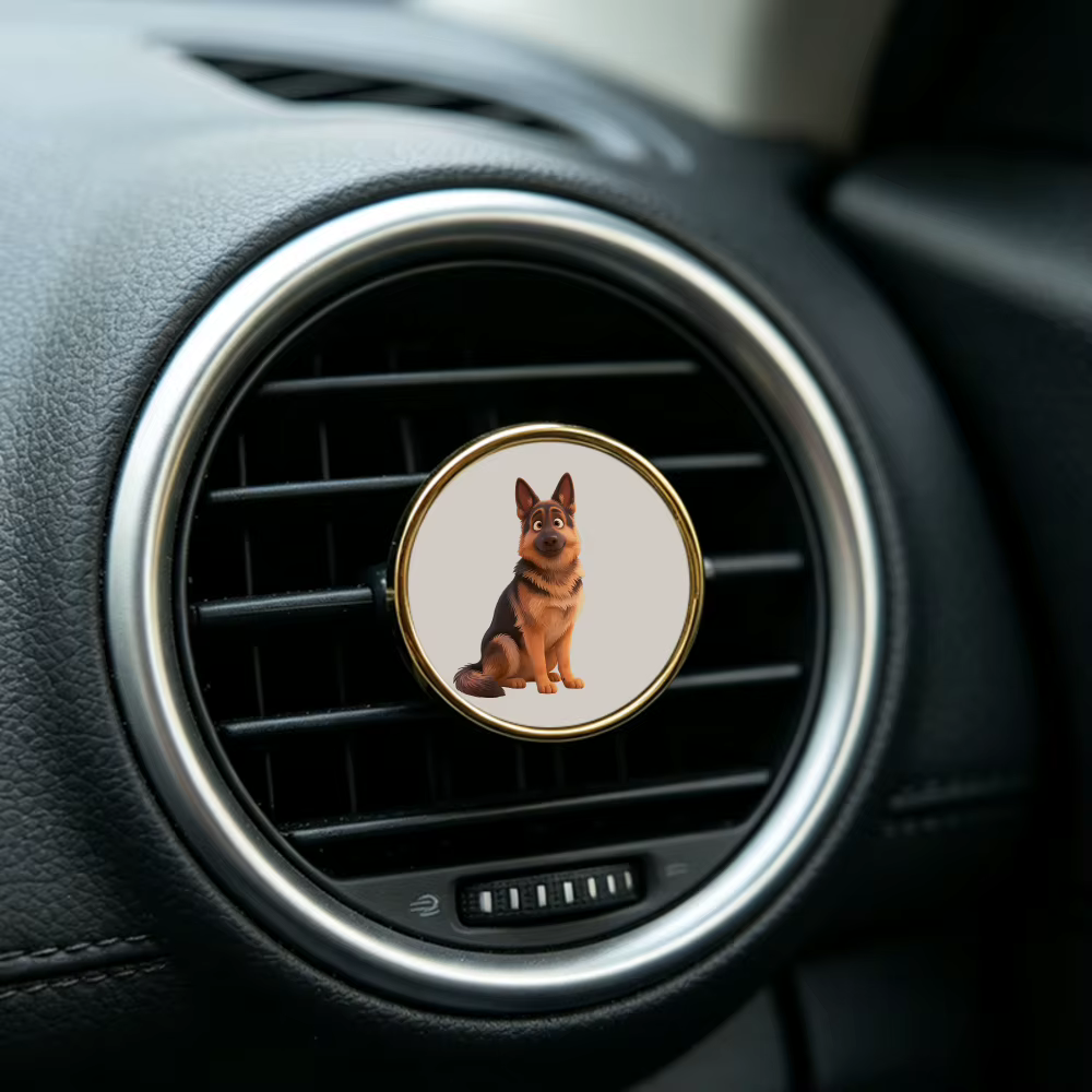 Diffuseur de parfum créatif pour voiture, design mignon de chien Saint-Bernard, clip de ventilation 
