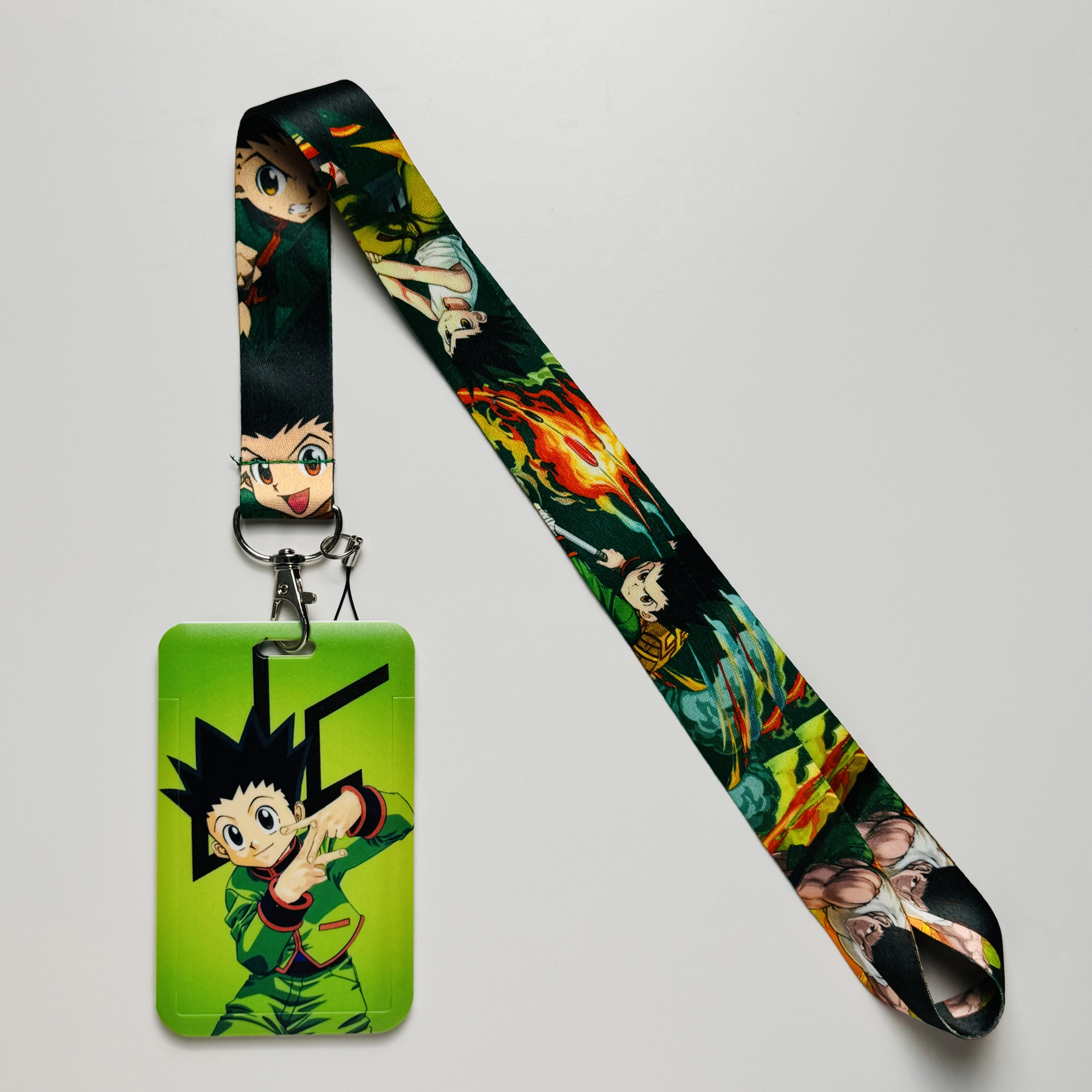 Porte-cartes avec personnages d'anime, lanières pour clés, sangle de cou, Badge, porte-clés, couvert