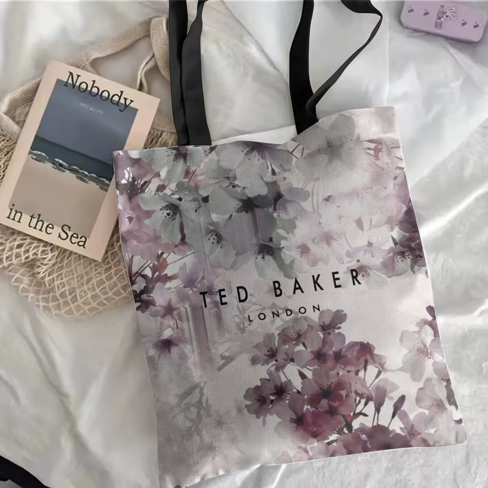 Sacs de rangement Fashion T-TED B-BAKERs, sac fourre-tout en toile imprimé double face, sac à main é