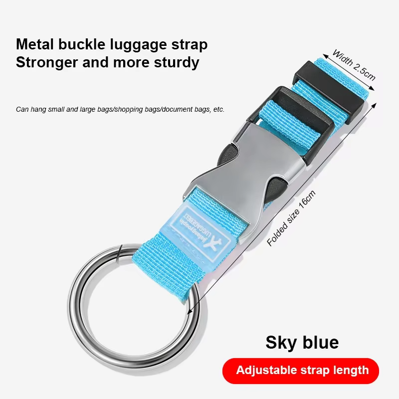 Sangle de bagage de voyage Portable fixe avec boucle de dégagement, sac supplémentaire, sangle de sa