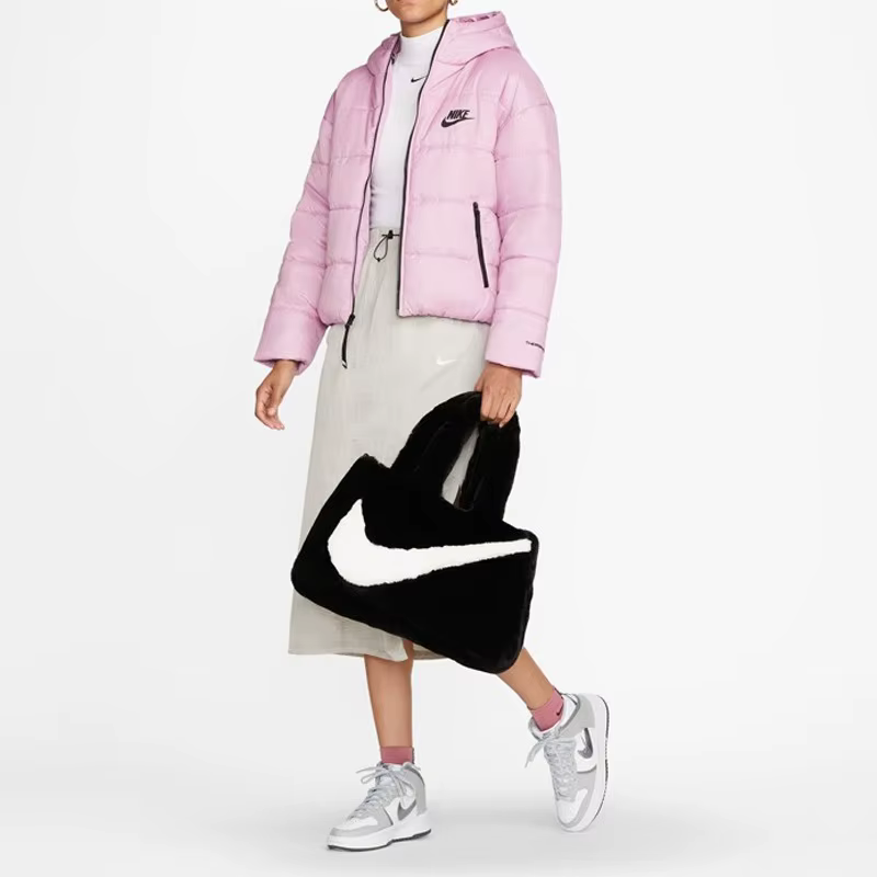 Sac fourre-tout noir moelleux pour femme Nike, sac à bandoulière classique multi-usages pour les voy