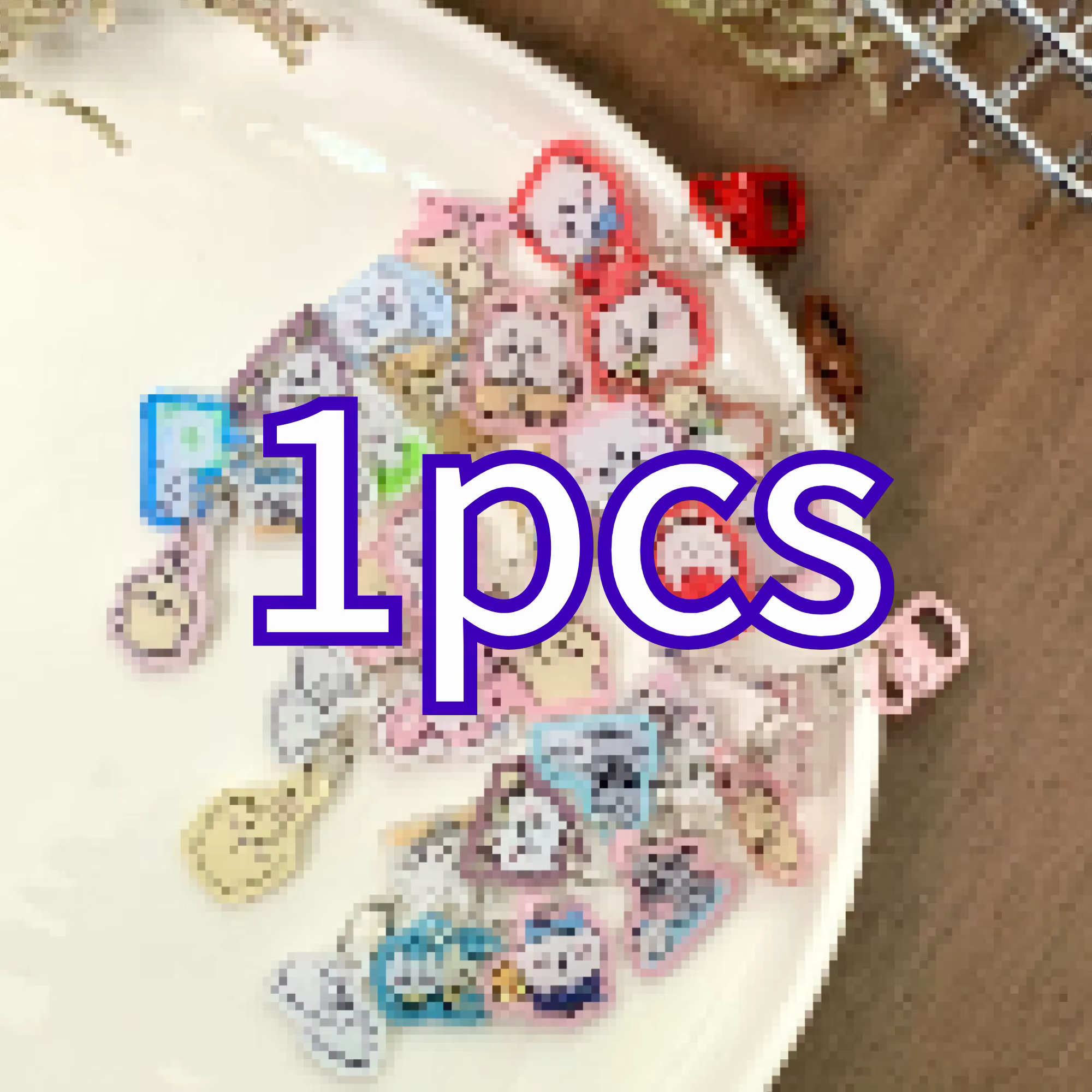 Porte-clés en acrylique jiyi, chaîne perlée, breloque de sac, pendentif de dessin animé, accessoire 