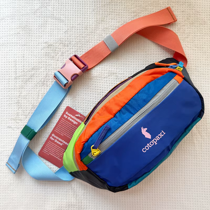 Sac de poitrine sportif et de voyage 3L color-block tendance, idéal comme sac banane pour les sports
