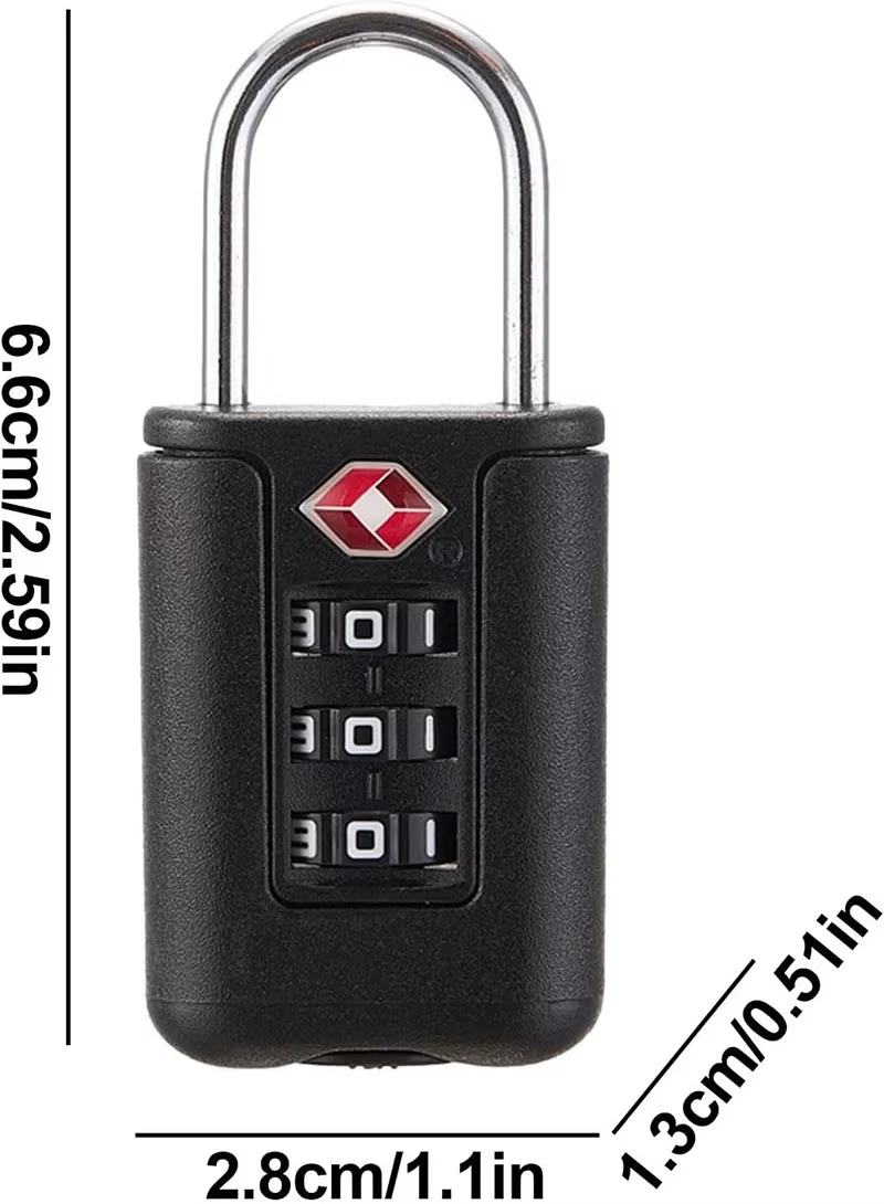 Serrures de bagages approuvées par la TSA, serrures TSA pour bagages, cadenas à combinaison à 3 chif