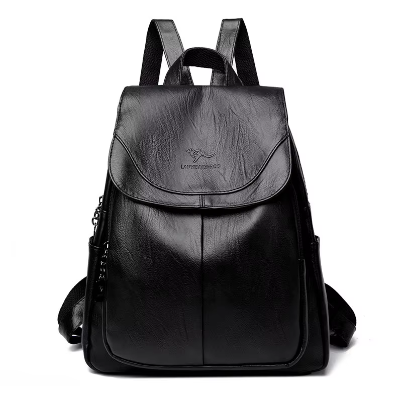 Sac à dos en cuir souple de grande capacité pour femmes, sac de voyage polyvalent à la mode, Style u