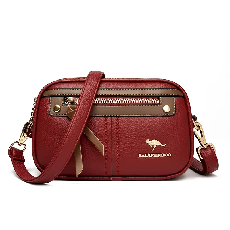 Véritable 3 couches de luxe sacs à main et sacs à main femmes Sac de haute qualité en cuir Sac à ban