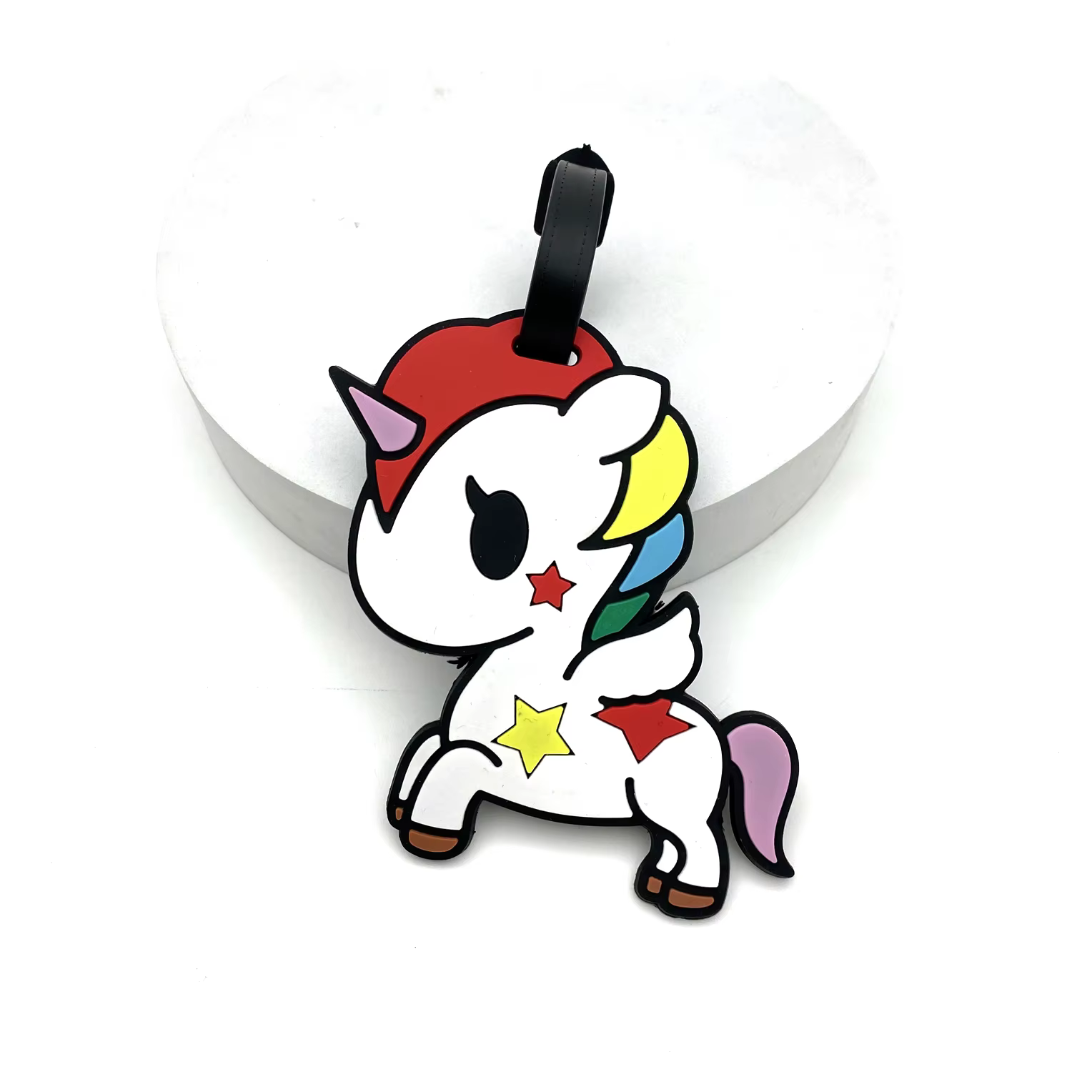 Étiquette de bagage créative licorne mignonne, accessoires de voyage, porte-valise en Gel de silice,