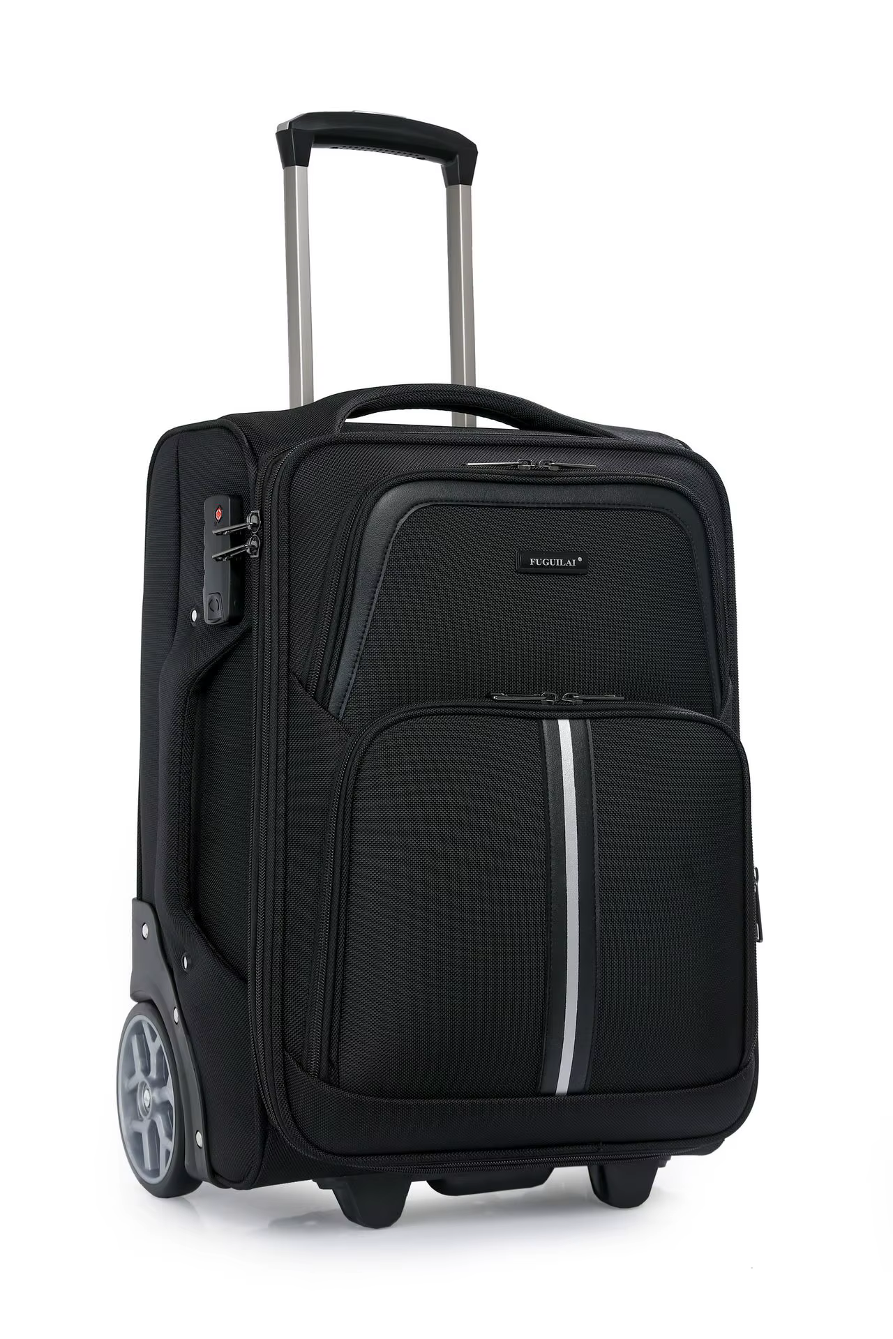 Valise de voyage de 20 pouces en tissu Oxford, bagage à main avec grandes roues, boîtier de chariot,