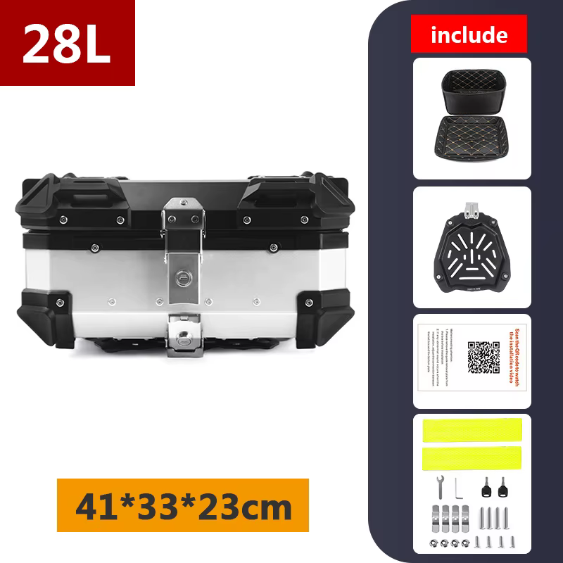 Coffre arrière de Moto en aluminium 36L 45L 55L 65L 80L 100L, valises de Moto, boîte arrière de rang