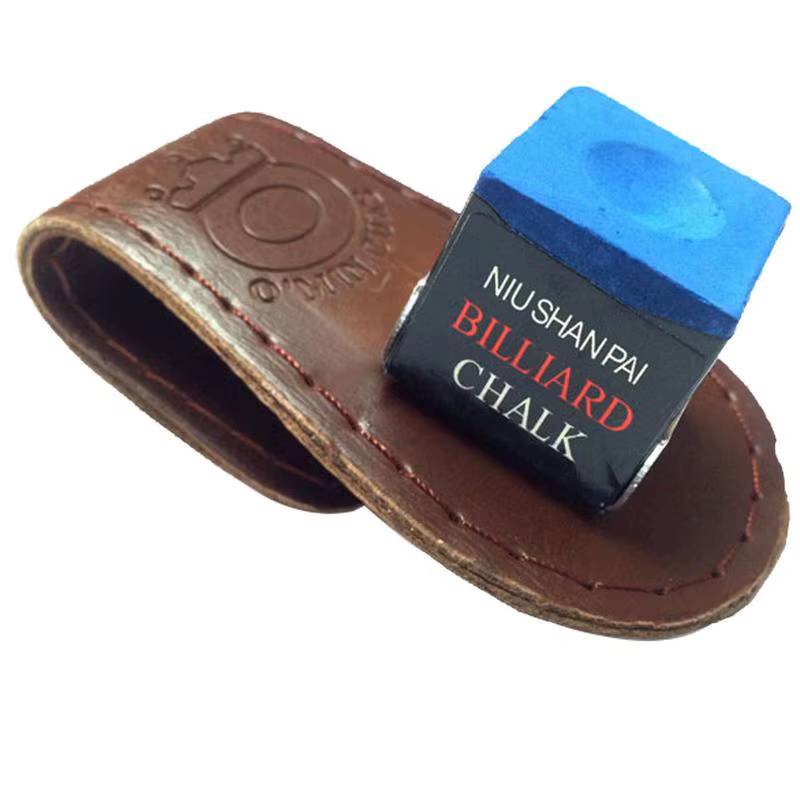 Porte-craie de billard magnétique en cuir, accessoires de billard professionnels, clip en cuir porta