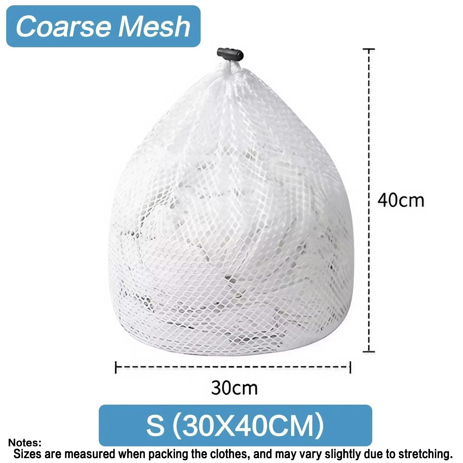 Sac à linge à cordon de serrage, grande capacité, 4 tailles, maille Fine, sac de lavage en maille gr