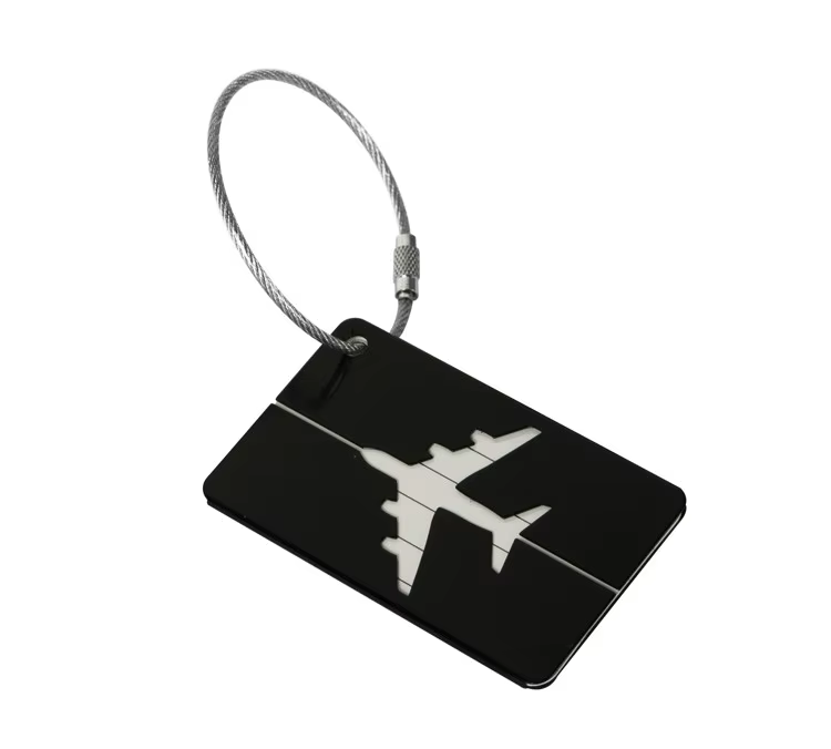 Étiquettes de bagage pour valises Étiquettes en aluminium avec étiquette nominative Étiquette d'adre