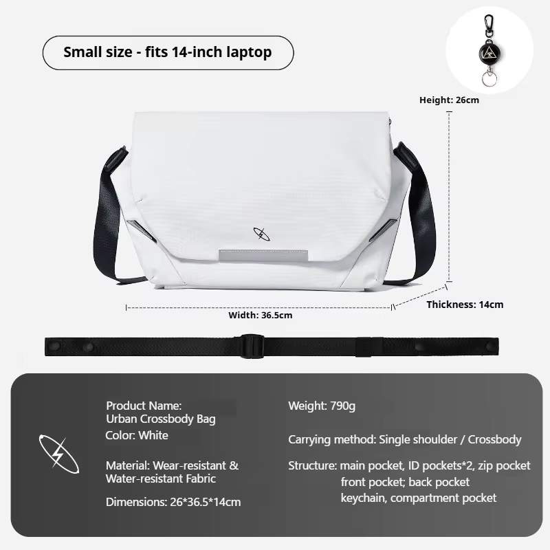 Sac messager homme 2026 tendance grande capacité, sac bandoulière pour étudiants, sac à dos streetwe