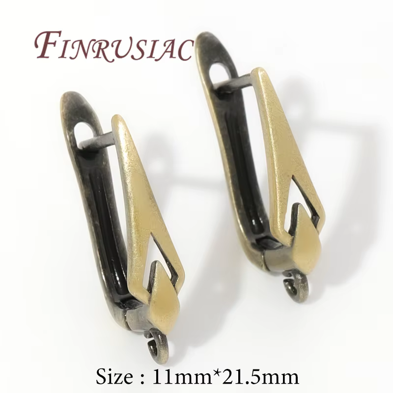 Boucles d'Oreilles en Bronze Antique, Accessoires de Bricolage, Bijoux pour Femme, Fermoir à Crochet