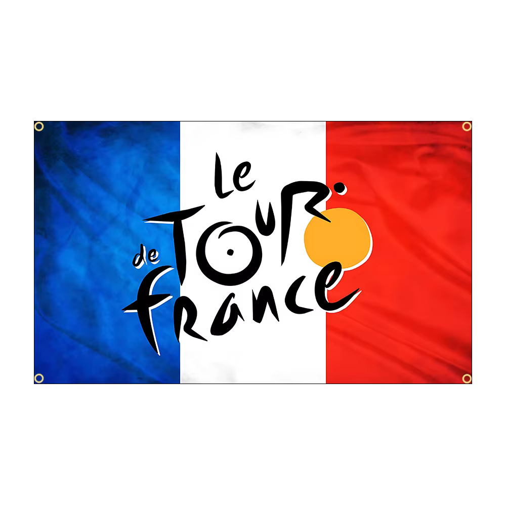 Drapeau de la Tour de France Tadej Pogacar, bannière imprimée en polyester, affiche de vélo, décorat