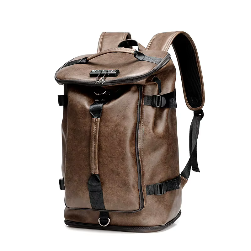 Sac à dos de voyage rétro pour hommes, antivol, verrouillage par mot de passe, grande capacité, sac 