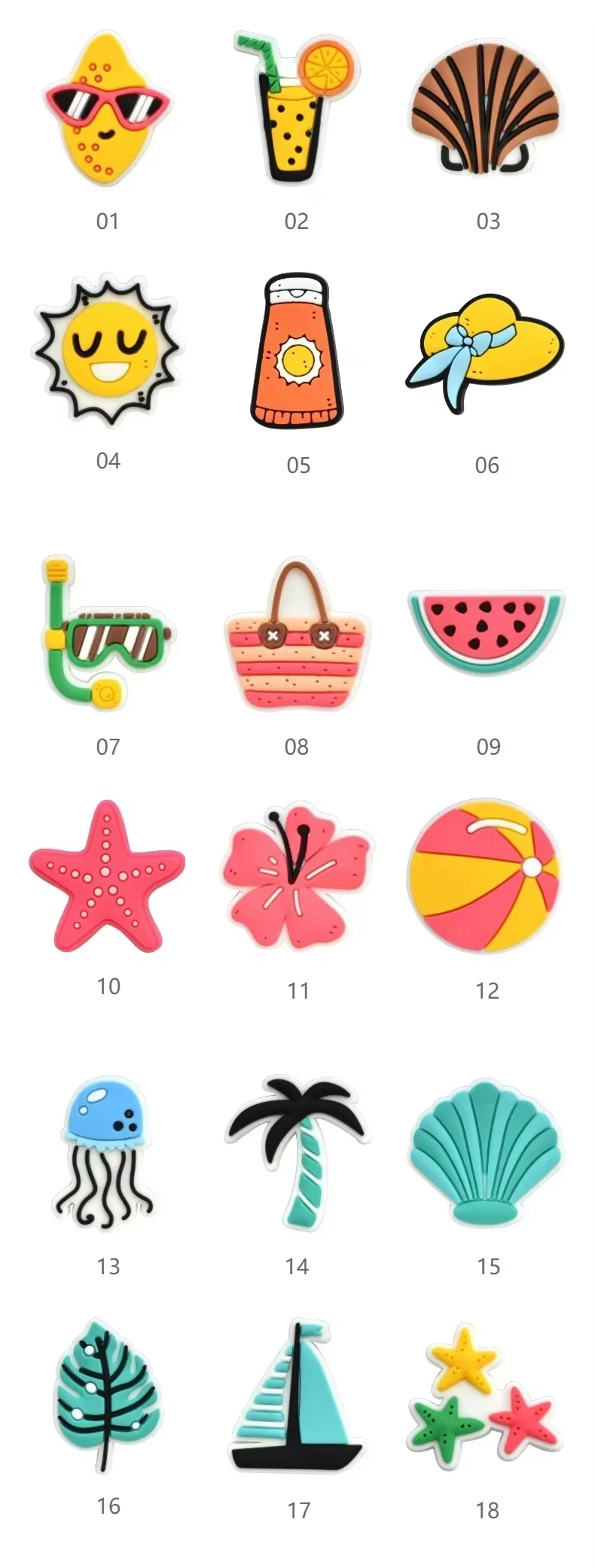 Sacs de plage en Silicone, accessoires de bricolage, breloques de décoration d'été pour femmes, four