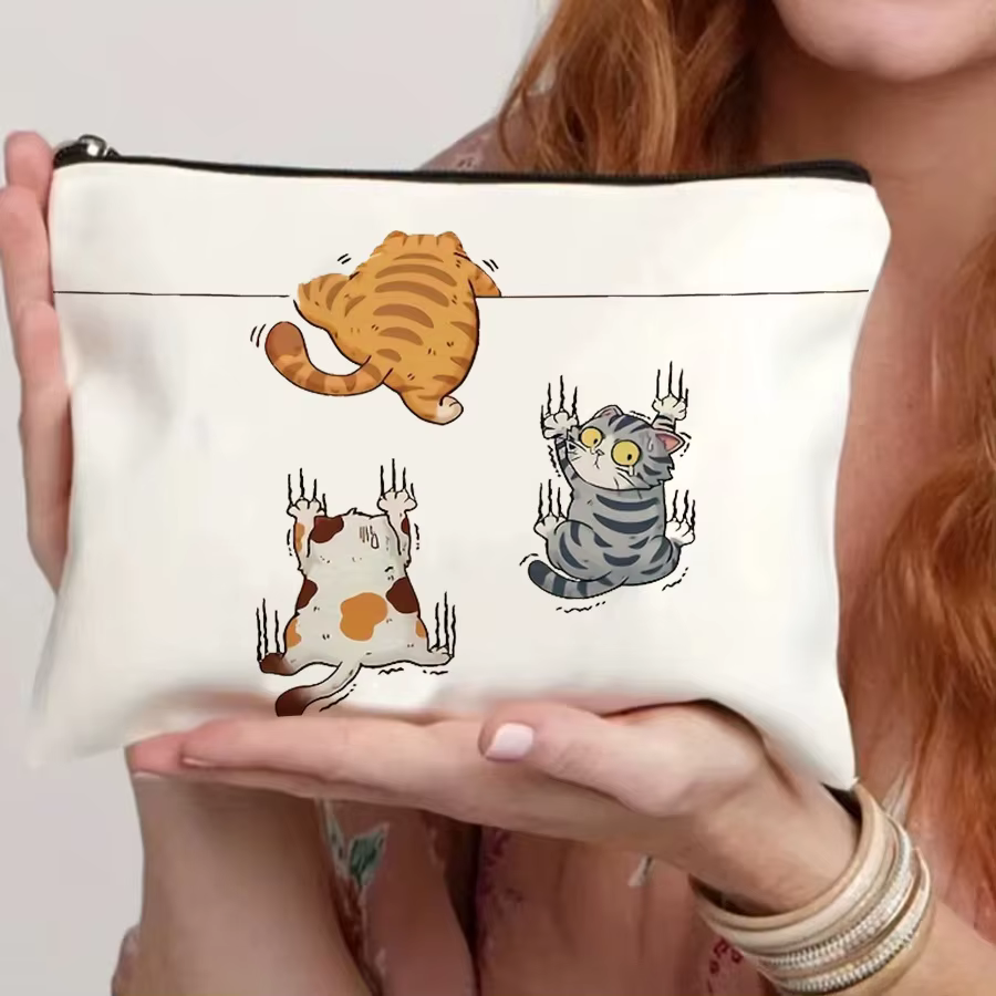 Sac de voyage cosmétique sur le thème des médicaments-organisateur de maquillage pliable à fermeture