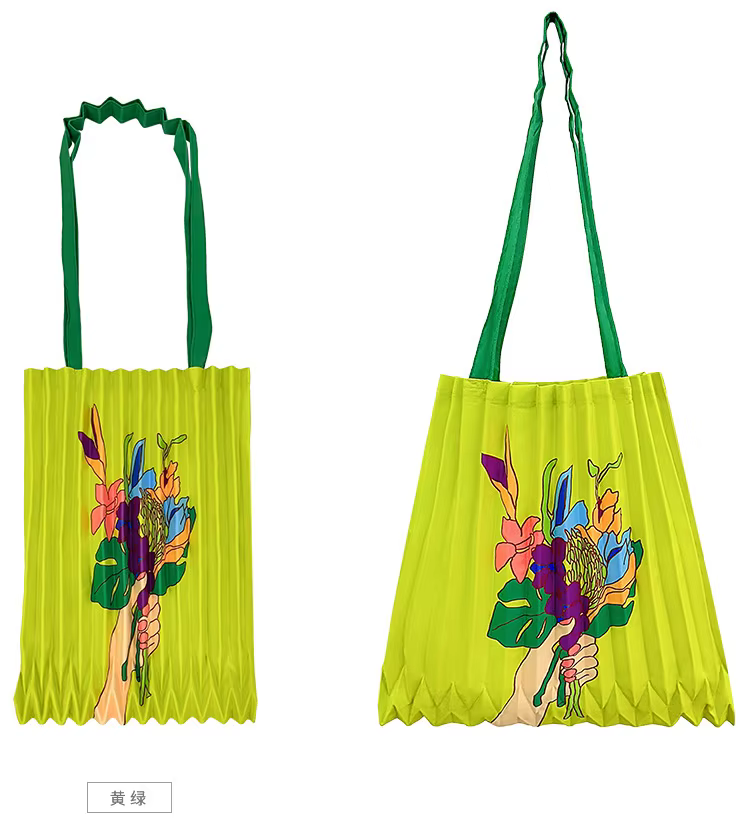 LANMREM 2025 nouveau sac à main plissé imprimé fleuri pour les femmes Style artistique français gran