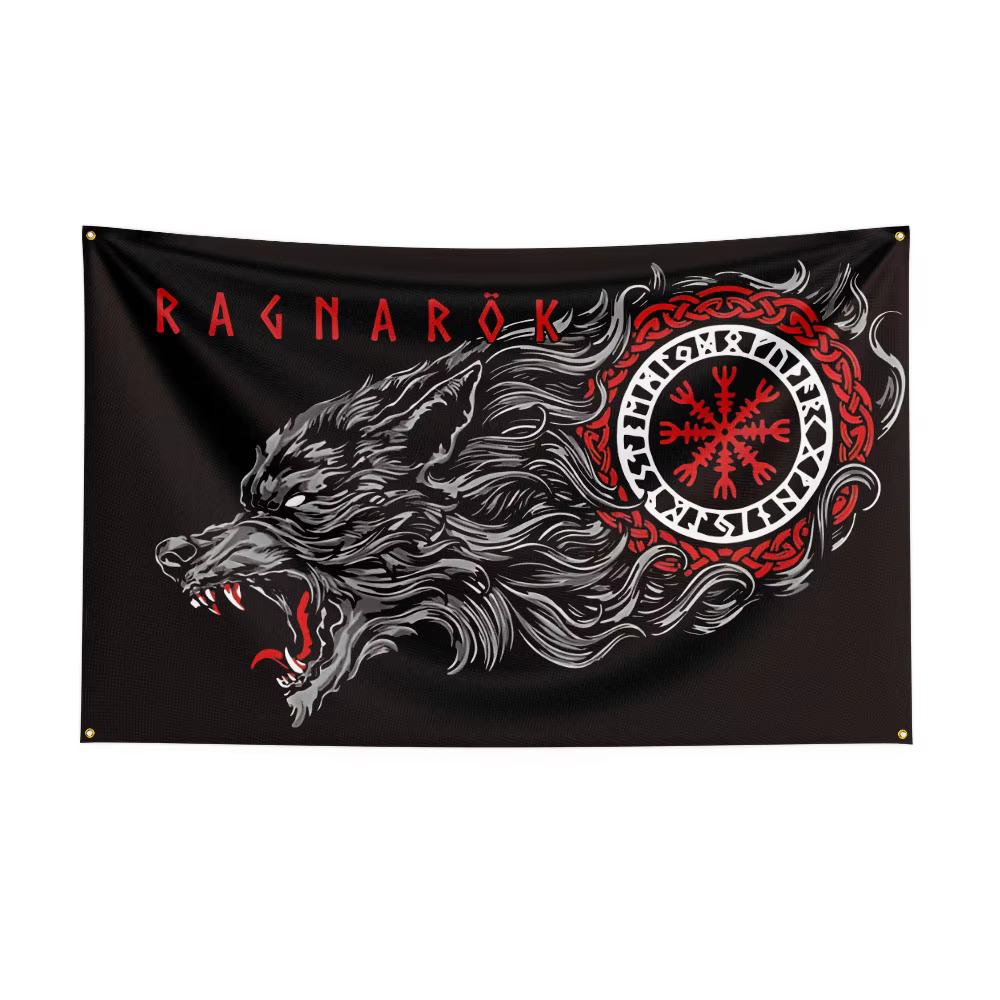Drapeau avec logo Viking pour la décoration