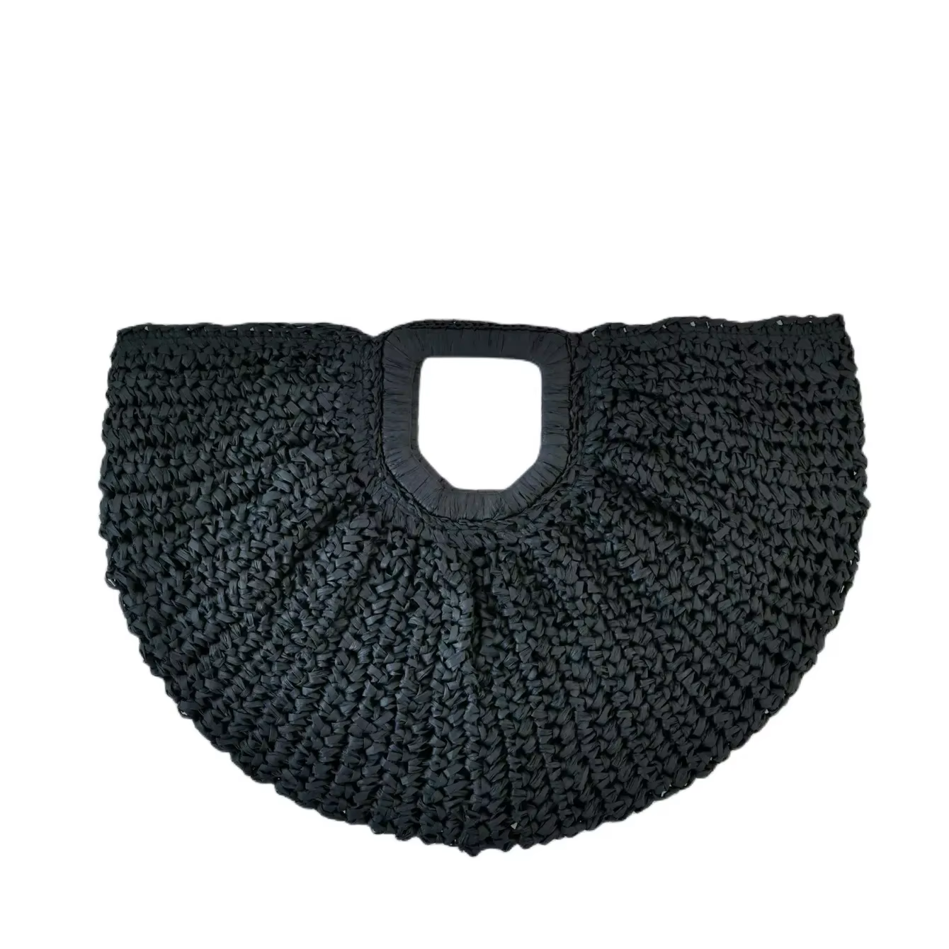 Sac fourre-tout décontracté en rotin tressé grande capacité, sac de plage de créateur tissé, sac à m