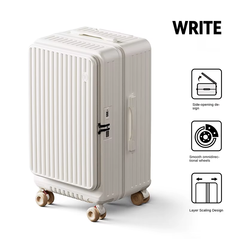 Valise à ouverture latérale et frontale, grande capacité 28/30 pouces, extensible, épaissie, résista