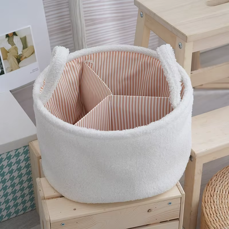 Sac à couches brodé avec nom personnalisé pour bébé, articles pour bébé, jouets, panier de rangement