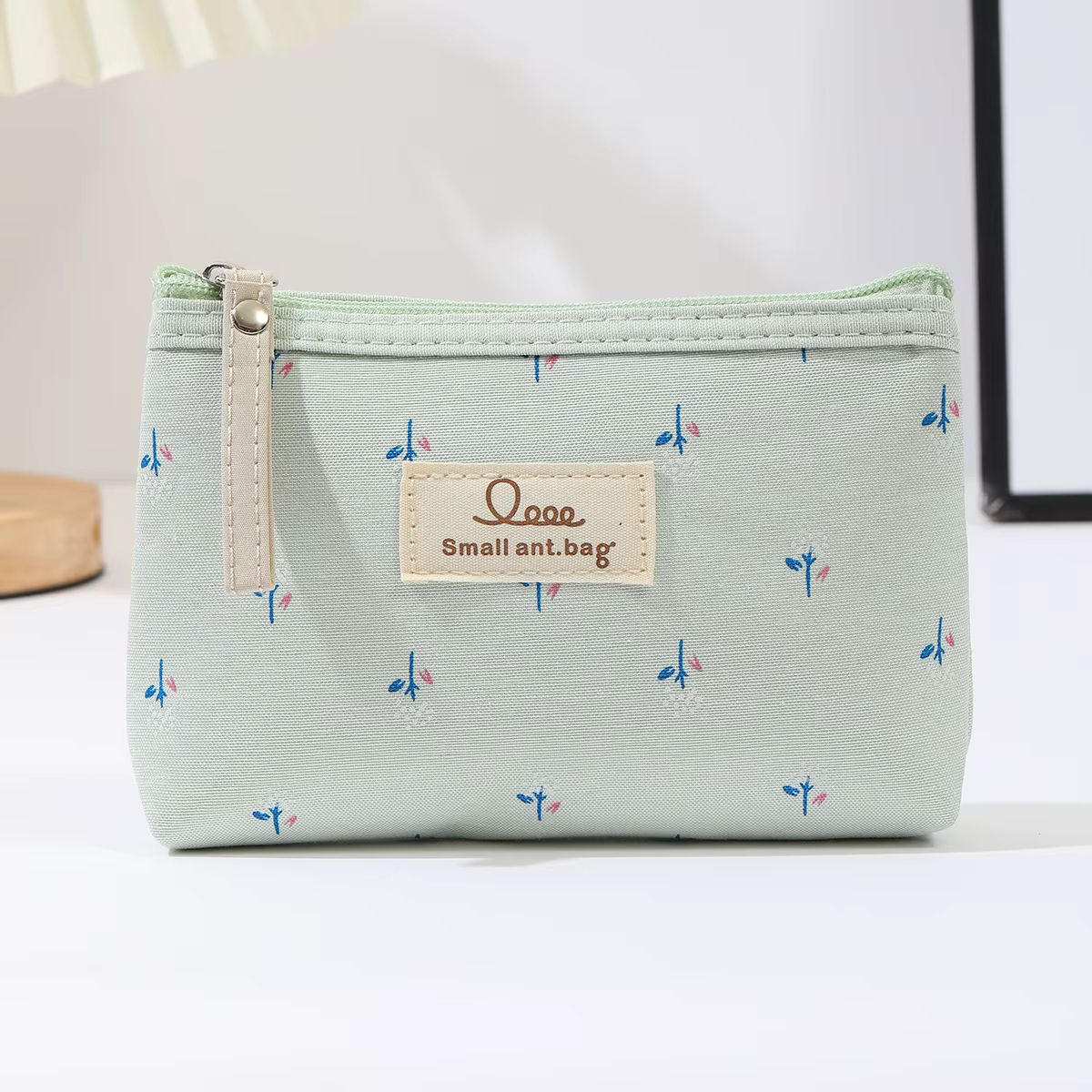 Trousse de Maquillage en Toile Style Instagram Imprimée, Trousse à Crayons Portable pour Femme, Trou