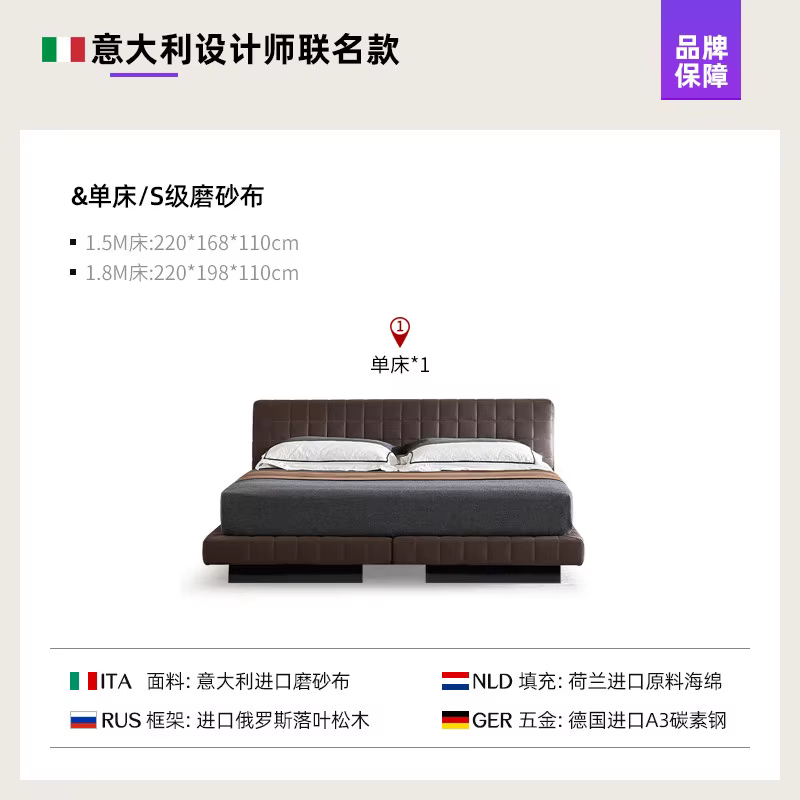 Décoration de chambre à coucher moderne pour couples, lits doubles, tête de lit à dossier souple, de