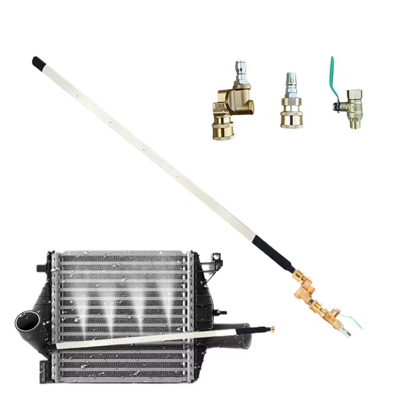 Baguette de lavage à pression pour radiateur de voiture, nettoyeur de radiateur en acier inoxydable,